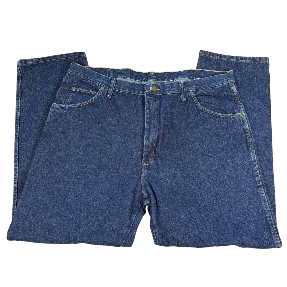 Wrangler Five Star Premium Denim Regular Fit Jeans Mens 42x30 Blue Straight Leg